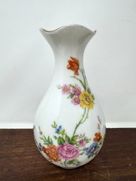 Vintage French Hand Painted Porcelain Bud Vase