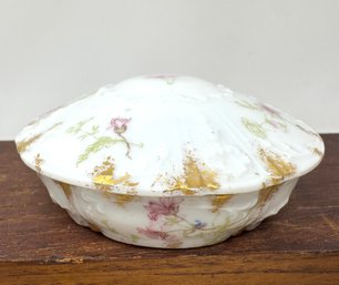 Antique French Limoges Porcelain Powder Box
