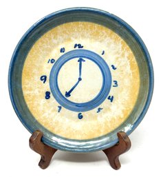 Vintage M.A. Hadley Pottery Clock-pattern Plate