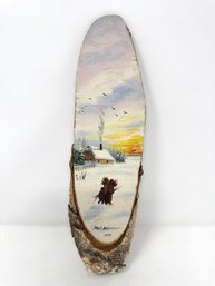 Hand-painted Winter Landscape Signed