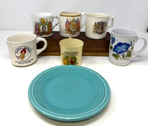 Collection Of Vintage Mugs And More Including Coronation Cups, Fiesta, Beetleware For Ovaltine And More