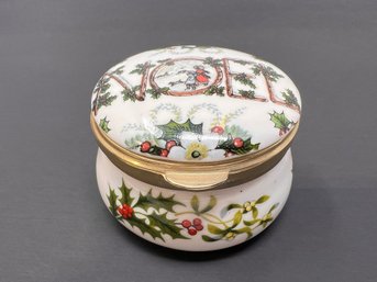 Vintage Christmas NOEL Trinket Box By Eximious