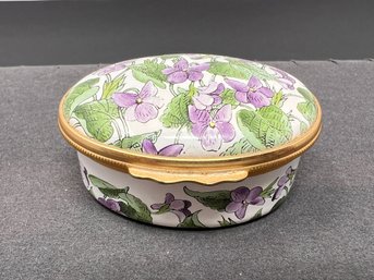 Halcyon Days Enamels Metropolitan Opera (nYC) 'poveri Fiori' Trinket Box
