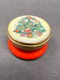 Holiday Themed Eximious Trinket Box, Made In England