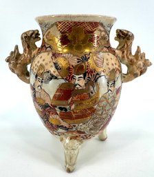 Antique Japanese Satsuma-style Footed Urn