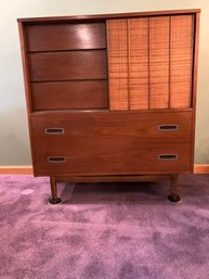 Mainline By Hooker Mid-Century Modern Hardwood Upright Chest Of Drawers, Beautiful Condition, Orig Purch. 1960