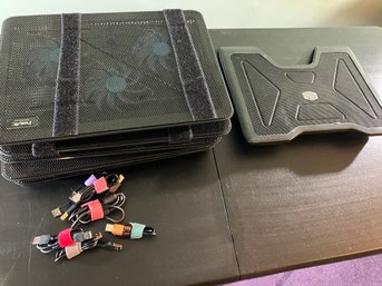 Six USB-powered Chill Pads For Laptops, And The USB-A-TO-A Wires Needed For Them