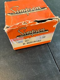 Simpson DC Microamperes Gauge Display