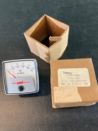 Power Designs Volts Or Milliamperes Gauge Display, NOS