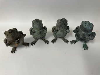 9. Four(4) Bronze Frogs