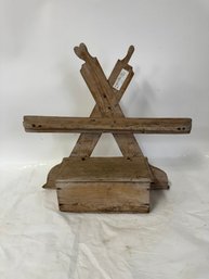 11. Primitive Painted Hanging Spoon Rack - Salt Box