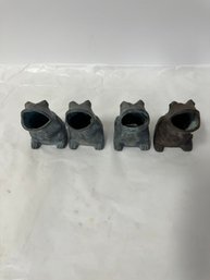 14. Four(4) Bronze Frogs