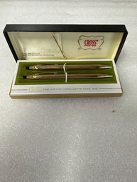 91. Mark Cross 12 K GF Pen & Pencil Set