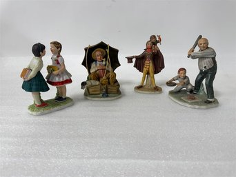 19. Norman Rockwell Gorham Figures (4)