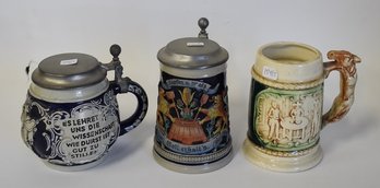 31. German Steins (2) And Japanese Stein (1)