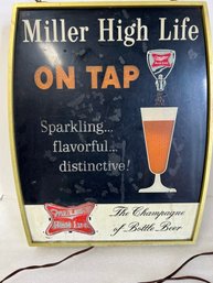45. Vintage Miller High Life Beer Sign