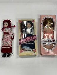 7. Collectible Dolls, Porcelain Heads (3)