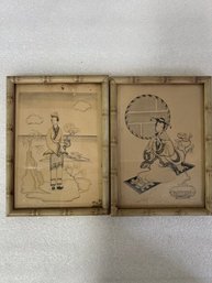 22. Pr. Chinese Artworks Hand Colored (2)