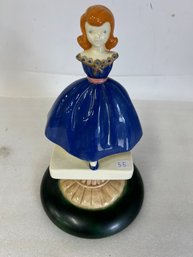 17. Vintage Porcelain Girl On Stand