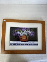 5. Vintage Print Lilacs In A Basket