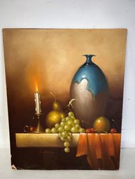 8. Oil On Board. Still Life Sgd. Indiscernibly