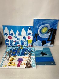 18. Modernist Oils On Canvas Sgd. AD (4)