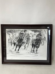 29. Horse Racing Drawing Sgd.