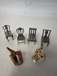 41. Lot Of Miniatures And Napkin Rings (6)