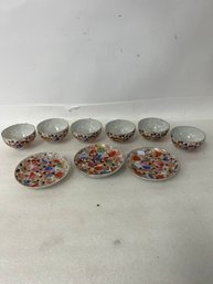9. Oriental Cups And Saucers (4 Sets)
