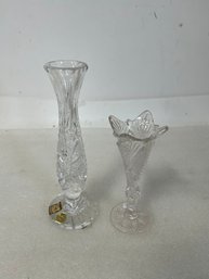 17. Czechoslovakian Nizbor Crystal Vase And A Second