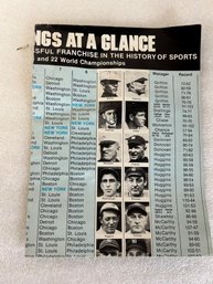20. Yankee Standings At A Glance 1903-1979