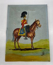47. Oil On Canvas 19th C British Dragoon Guard Sgd.