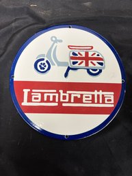 53. Lambretta Enamel Sign