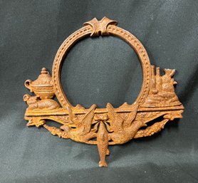 37. Antique Cast Iron Bird Frame