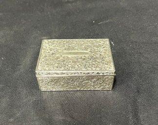 50.  Vintage Silver Plate Trinket Box