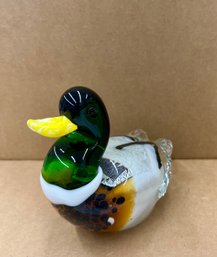 5. Art Glass Hand Blown Murano Mallard Duck Paperweight