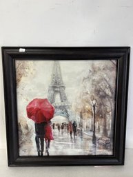 2. French Print On Canvas. Paris Street Scene