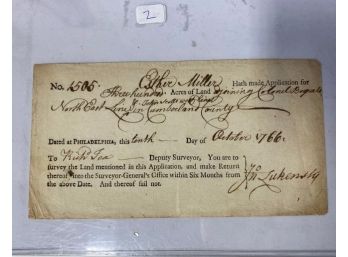 2. 1766 Document Philadelphia