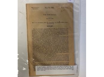 3. 1846 Congressional Report On The Mexican War