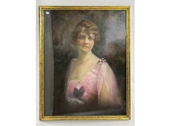 46. Berny. Pastel Of A Woman. Signed