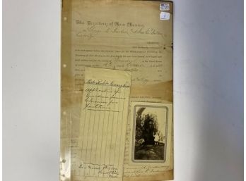 1. Territory Of New Mexico. Documents & Photo