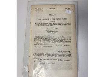 4. 1850 Message From The President Of The U.S. To Senate.