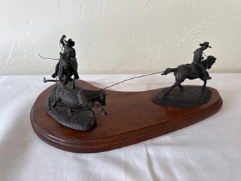 Don Polland Header & Heeler Team Roping Sculpture