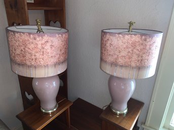 Matching Pink Table Lamps