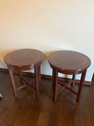 2 Round End Tables
