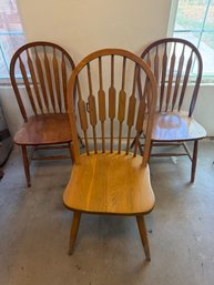 Three Wooden Chairs