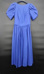 Vintage 80s Blue Laura Ashley Dress Size 10