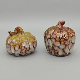 Pottery Pumpkins Studio Glaze Mottled Design Glossy