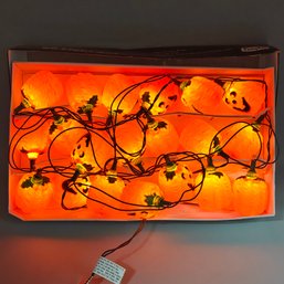 Vintage Halloween Blow Mold Pumpkin String Lights 20 Lights/ 13 Feet