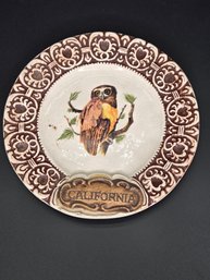 Vintage Treasure Craft Pottery Plate California Wall Art, Souvenir Made In USA